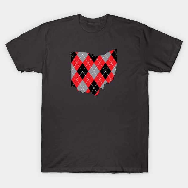 Argyle Ohio (scarlet/gray) T-Shirt by jayMariah